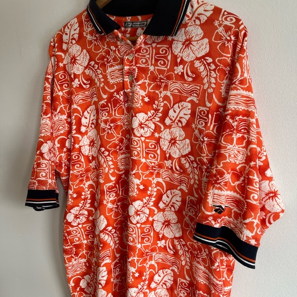 Vintage Reebok Hawaiian Polo Shirt / Large - Picture 3 of 5